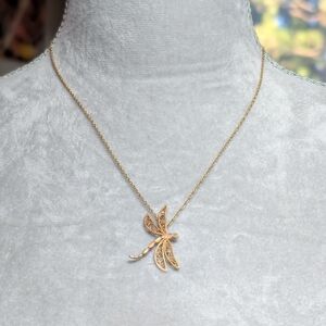 Black Hills Gold Dragonfly Pendant Necklace